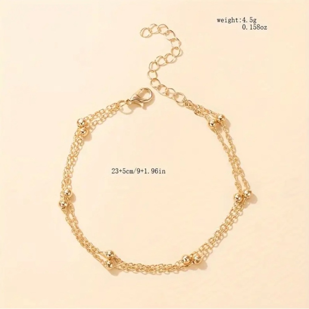 BOGO! The Monroe Anklet Ankle Bracelet in Gold color NEW Boutique - Picture 4 of 5